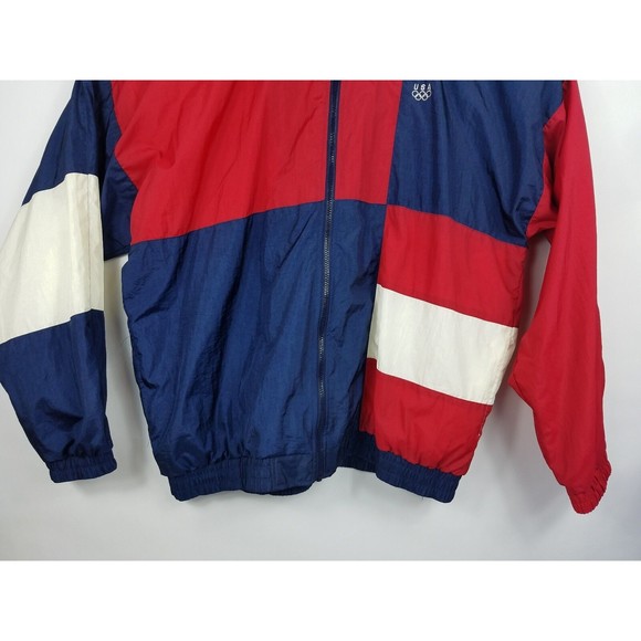 VTG JC Penny USA Olympics Windbreaker Jacket Sz XL Red White Blue Extremely Rare - Picture 4 of 11